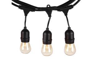 50ft Extendable Outdoor Patio String Lights, UL-listed Commercial Grade Waterproof Hanging Patio Lights for Festivals and Events, Garden, Entrance, Balcony, 15 Sockets, 24 Bulbs Included 50ft Extendable Outdoor Patio String Lights, UL-listed Commercial Grade Waterproof Hanging Patio Lights for Festivals and Events, Garden, Entrance, Balcony, 15 Sockets, 24 Bulbs Included