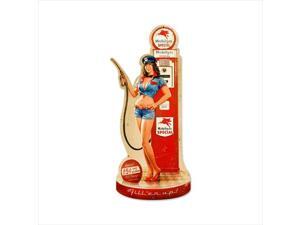 Past Time Signs HB022 Gas Pump Girl Pinup Girls Custom Metal Shape Past Time Signs HB022 Gas Pump Girl Pinup Girls Custom Metal Shape