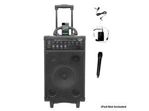 PYLE Audio - 800 WATT DUAL CHANNEL WIRELESS RECHAGEABLE PORTABLE PA SYSTEM WITH PYLE Audio - 800 WATT DUAL CHANNEL WIRELESS RECHAGEABLE PORTABLE PA SYSTEM WITH