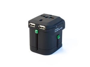IO Magic I016W01RU2B Travel Power Adapter Outlet with 2 USB Ports - Black IO Magic I016W01RU2B Travel Power Adapter Outlet with 2 USB Ports - Black
