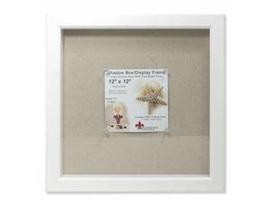 Lawrence Frames 168112 Shadow Box Frame With Linen Inner Display Board - White, 1 in. Lawrence Frames 168112 Shadow Box Frame With Linen Inner Display Board - White, 1 in.
