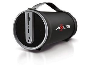 Axess Portable Bluetooth 2.1 Hi-Fi Cylinder Speaker w/SD Card, AUX & FM Inputs, 4" Sub.-Gray Axess Portable Bluetooth 2.1 Hi-Fi Cylinder Speaker w/SD Card, AUX & FM Inputs, 4" Sub.-Gray