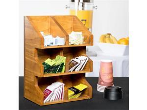 Cal Mil 2054-99 Madera 6 Section Condiment Display - Brown Cal Mil 2054-99 Madera 6 Section Condiment Display - Brown