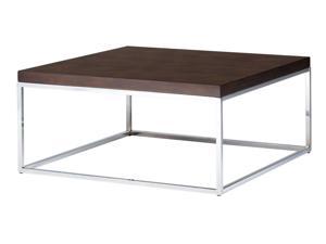 Studio Designs Home Living Room Pergola 36" Square Coffee Table - Chrome/Java Studio Designs Home Living Room Pergola 36" Square Coffee Table - Chrome/Java