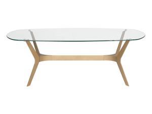Studio Designs Home Living Room 52" Archtech Modern Coffee Table - Gold/Clear Glass Studio Designs Home Living Room 52" Archtech Modern Coffee Table - Gold/Clear Glass