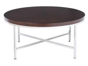 Studio Designs Home Living Room Pergola 38" Round Coffee Table - Chrome/Java Studio Designs Home Living Room Pergola 38" Round Coffee Table - Chrome/Java
