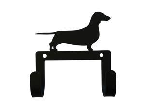 Village Wrought Iron Decorative Dachshund Leash and Collar Wall Hook Village Wrought Iron Decorative Dachshund Leash and Collar Wall Hook
