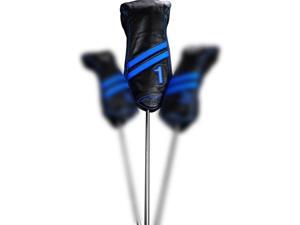 2017 Sun Mountain Leather Striped Headcover Driver Black/Cobalt NEW 2017 Sun Mountain Leather Striped Headcover Driver Black/Cobalt NEW