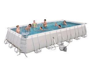 Bestway 24' x 12' x 52" Rectangular Frame Above Ground Swimming Pool Set Bestway 24' x 12' x 52" Rectangular Frame Above Ground Swimming Pool Set