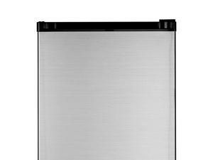 GE Mini 4.4 CF Glass Shelves CleanSteel Compact Refrigerator GE Mini 4.4 CF Glass Shelves CleanSteel Compact Refrigerator