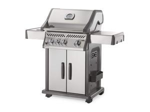 Napoleon Rogue 425 Propane Gas Outdoor BBQ Grill w/ Side Burner, Stainless Steel Napoleon Rogue 425 Propane Gas Outdoor BBQ Grill w/ Side Burner, Stainless Steel