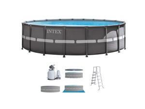 Intex 18' x 52" Ultra Frame Above Ground Swimming Pool Set with Sand Filter Pump Intex 18' x 52" Ultra Frame Above Ground Swimming Pool Set with Sand Filter Pump
