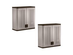 Suncast 4 Cubic Feet Resin Single Shelf Garage Wall Storage Cabinet (2 Pack) Suncast 4 Cubic Feet Resin Single Shelf Garage Wall Storage Cabinet (2 Pack)