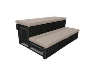 Confer Plastics 36 Inch Resin Spa/Hot Tub Storage Compartment Steps, Portabello Confer Plastics 36 Inch Resin Spa/Hot Tub Storage Compartment Steps, Portabello