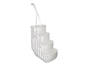 Main Access 200600T Smart Step Pool Entry for Above Ground Pool, White Main Access 200600T Smart Step Pool Entry for Above Ground Pool, White