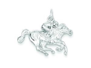 Finejewelers Sterling Silver Race Horse Charm Finejewelers Sterling Silver Race Horse Charm