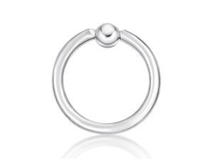 Lavari - 14K White Gold Captive Bead Hoop Lip Eyebrow Belly Nipple Ring 14 Gauge 3/8" Lavari - 14K White Gold Captive Bead Hoop Lip Eyebrow Belly Nipple Ring 14 Gauge 3/8"