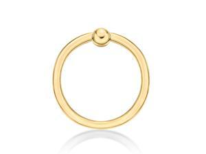 Lavari - 14K Yellow Gold Captive Bead Hoop Lip Eyebrow Belly Nipple Ring 14 Gauge 1/2" Lavari - 14K Yellow Gold Captive Bead Hoop Lip Eyebrow Belly Nipple Ring 14 Gauge 1/2"