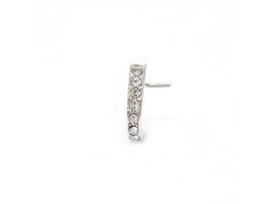 Nose Ring Stud L-Shaped Set Silver CZ Surgical Stainless Steel 20G Nose Ring Stud L-Shaped Set Silver CZ Surgical Stainless Steel 20G