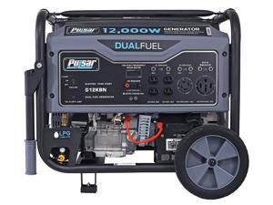 Pulsar G12KBN Heavy Duty Portable Dual Fuel Generator - 9500 Rated Watts & 12000 Peak Watts - Gas & LPG - Electric Start - Transfer Switch & RV Ready - CARB Compliant Pulsar G12KBN Heavy Duty Portable Dual Fuel Generator - 9500 Rated Watts & 12000 Peak Watts - Gas & LPG - Electric Start - Transfer Switch & RV Ready - CARB Compliant