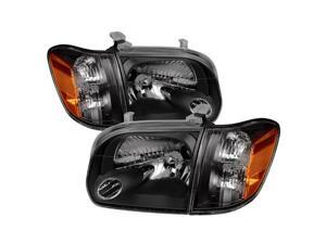 Spyder Auto Toyota Tundra Double Cab 4 Door Only 05-06 / Sequoia 05-07 OEM Style Headlights & Corner Lights - Black 9034336 Spyder Auto Toyota Tundra Double Cab 4 Door Only 05-06 / Sequoia 05-07 OEM Style Headlights & Corner Lights - Black 9034336