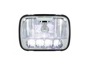 United Pacific Industries 5 High Power LED 5" x 7" Crystal Headlight - High and Low Beam Headlight 31297 United Pacific Industries 5 High Power LED 5" x 7" Crystal Headlight - High and Low Beam Headlight 31297
