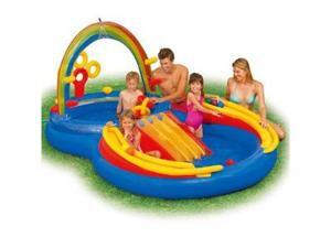 Intex 117-by-76-by-53-Inch Rainbow Ring Pool Play Center Intex 117-by-76-by-53-Inch Rainbow Ring Pool Play Center