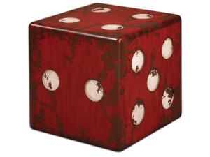 19" Quentin Distressed Burnt Red, Ivory & Walnut Brown Die Accent Side Table 19" Quentin Distressed Burnt Red, Ivory & Walnut Brown Die Accent Side Table