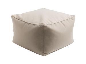 14" Piper Nougat Beige Indoor/Outdoor Decorative Square Pouf Ottoman 14" Piper Nougat Beige Indoor/Outdoor Decorative Square Pouf Ottoman