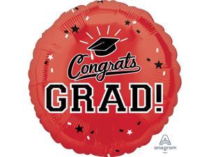 Graduation 18" Foil Balloon Red (1) Graduation 18" Foil Balloon Red (1)
