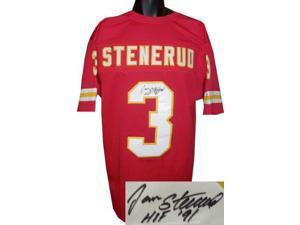 Jan Stenerud signed Red TB Custom Stitched Pro Style Football Jersey HOF 91 XL- JSA Hologram Jan Stenerud signed Red TB Custom Stitched Pro Style Football Jersey HOF 91 XL- JSA Hologram