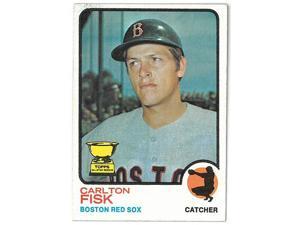 Carlton Fisk 1973 Topps Boston Red Sox Baseball Trading Card #193- minor wear-very minor stain Carlton Fisk 1973 Topps Boston Red Sox Baseball Trading Card #193- minor wear-very minor stain