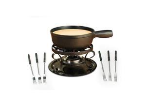 Swissmar Lugano 9Pc Cheese Fondue Set - Black Matte Swissmar Lugano 9Pc Cheese Fondue Set - Black Matte