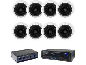 8" 2-Way In-Ceiling 300W Speakers & Selector, Pyle 300W Bluetooth Home Receiver 8" 2-Way In-Ceiling 300W Speakers & Selector, Pyle 300W Bluetooth Home Receiver