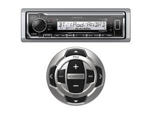 Kenwood KMR-M322BT Single DIN Marine Digital Media Bluetooth Receiver, Kenwood KCA-RC35MR Wired Remote Kenwood KMR-M322BT Single DIN Marine Digital Media Bluetooth Receiver, Kenwood KCA-RC35MR Wired Remote