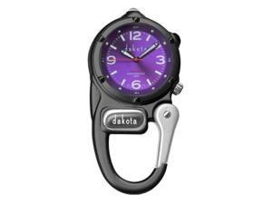 Dakota Watch Company Dakota Watch Mini Clip with Microlight - Black/Purple Dial - 38589 Dakota Watch Company Dakota Watch Mini Clip with Microlight - Black/Purple Dial - 38589