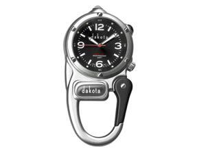 Dakota Watch Company Dakota Watch Mini Clip with Microlight -Silver/Black Dial - 38601 Dakota Watch Company Dakota Watch Mini Clip with Microlight -Silver/Black Dial - 38601