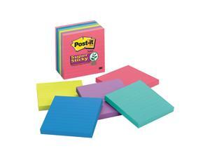 Post-it Super Sticky Notes, 4x4 In., PK6 4" x 4" Rio De Janeiro 675-6SSUC Post-it Super Sticky Notes, 4x4 In., PK6 4" x 4" Rio De Janeiro 675-6SSUC