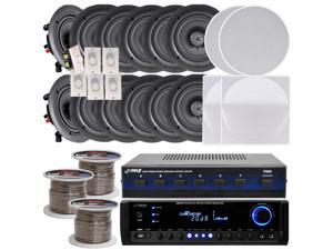 Pyle KTHSP370 In-wall/ Ceiling 5.25-inch Speaker System with Receiver/ Volume Controls/ Speaker Selector/ 300-foot Wire Pyle KTHSP370 In-wall/ Ceiling 5.25-inch Speaker System with Receiver/ Volume Controls/ Speaker Selector/ 300-foot Wire