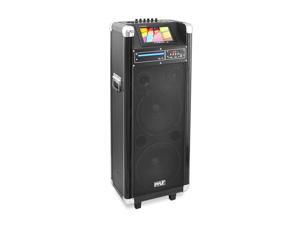 Karaoke Vibe Bluetooth Multimedia PA System with Dual 12'' Woofers, Dual 3'' Tweeters, 7'' Screen, DVD Player, VHF Wireless Microphone, 1000 Watt Karaoke Vibe Bluetooth Multimedia PA System with Dual 12'' Woofers, Dual 3'' Tweeters, 7'' Screen, DVD Player, VHF Wireless Microphone, 1000 Watt
