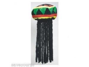 Jamaican Rhasta Hat with Dreadlocks Jamaican Rhasta Hat with Dreadlocks
