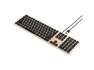 Satechi Aluminum USB Wired Keyboard with Numeric Keypad - iMac Pro, iMac, MacBook Pro (2015 and Earlier), MacBook Air and MacOS Devices (Gold) Satechi Aluminum USB Wired Keyboard with Numeric Keypad - iMac Pro, iMac, MacBook Pro (2015 and Earlier), MacBook Air and MacOS Devices (Gold)