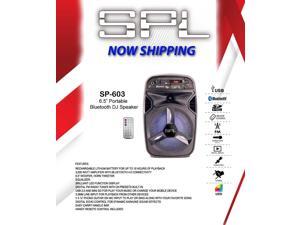SPL SP-603 6.5 Inch Portable Bluetooth DJ Speaker SPL SP-603 6.5 Inch Portable Bluetooth DJ Speaker