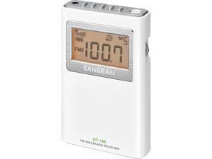 Sangean AM FM Stereo Pocket Radio White DT-160 Sangean AM FM Stereo Pocket Radio White DT-160