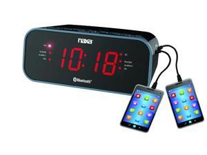 Naxa NRC-182 Bluetooth Dual Alarm Clock Radio With 2 Usb Charge Ports Naxa NRC-182 Bluetooth Dual Alarm Clock Radio With 2 Usb Charge Ports
