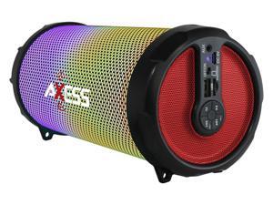 Axess SPBL1044RD Red LED Bluetooth Media Speaker with FM Axess SPBL1044RD Red LED Bluetooth Media Speaker with FM
