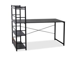 Computer Desk w/4 Metal Shelves 59"x23-5/8"x47-1/4" BK Computer Desk w/4 Metal Shelves 59"x23-5/8"x47-1/4" BK