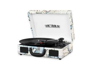 Innovative Technology INN-VSC-550BT-P4 Bluetooth Suitcase Turntable In Map Prin Innovative Technology INN-VSC-550BT-P4 Bluetooth Suitcase Turntable In Map Prin