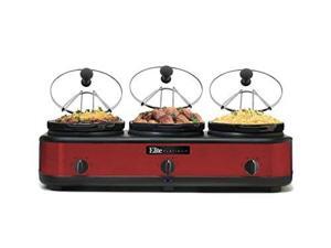 Maxi-Matic EWMST-325R Red 7.5 Qt. 2.5 Qt. Red Triple Slow Cooker Buffet Maxi-Matic EWMST-325R Red 7.5 Qt. 2.5 Qt. Red Triple Slow Cooker Buffet