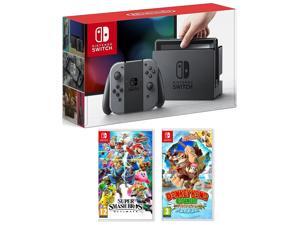 Nintendo Switch Gray 32 GB with Super Smash Bros & Donkey Kong Tropical Freeze Nintendo Switch Gray 32 GB with Super Smash Bros & Donkey Kong Tropical Freeze